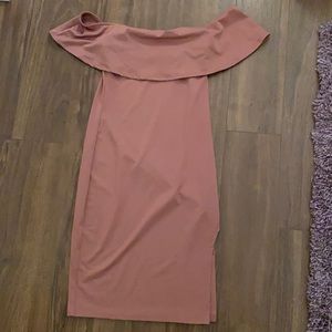 Mauve Off-the-Shoulder Dress